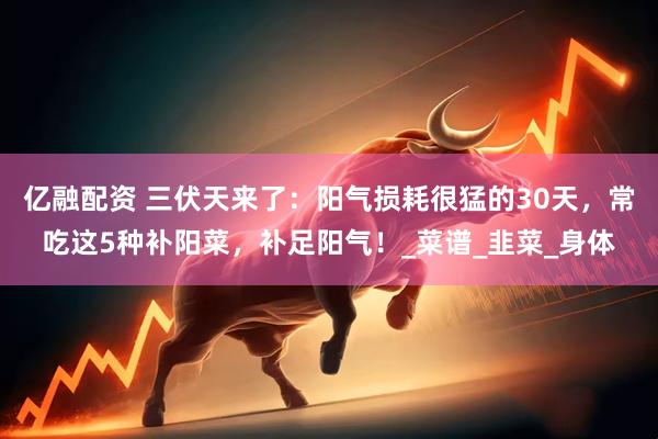 亿融配资 三伏天来了：阳气损耗很猛的30天，常吃这5种补阳菜，补足阳气！_菜谱_韭菜_身体